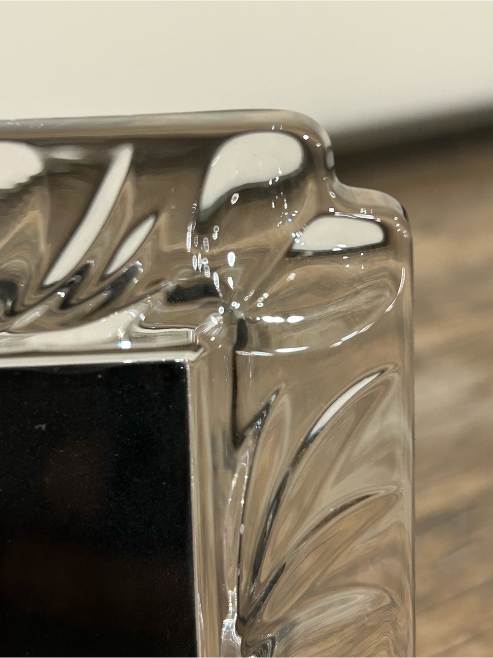 Waterford Crystal Picture Frame 'With Love' Holds 2"x3" Photo Etched Logo - Picture 7 of 9